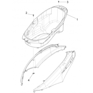 Pudełko na kask Piaggio Fly 125 4-suwowy 3V IE E3