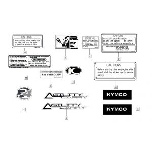 Infosticker Kymco Carry 4-suwowy wtrysk euro4 biały