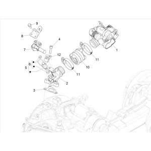 Vespa Primavera 4-suwowy wlot 3V (euro5 wtrysku IGET) 