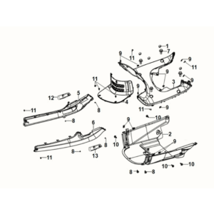 Inner fender - floor panel - center c. Sym Fiddle IV 125i LC ABS E5 2020-2021 GRAY (GY-430C)