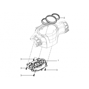 Grupa instrumentów cruscotto Piaggio Beverly 350 E3 Sport Touring 2013-2014