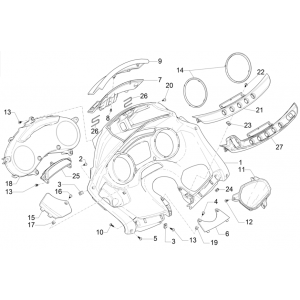 Grupa instrumentów - Cruscotto Piaggio MP3 350 Maxi sports E4 ABS 2018-2020 (EMEA)