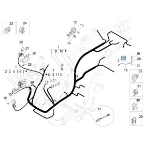 Wiązka przewodów Piaggio Medley 125 ABS E5 2021-2022 (EMEA)