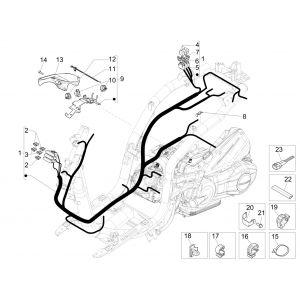 Liberty 125 IGET 4T 3V IE E4 ABS 2015 - 2019 (EMEA) wiązka przewodów