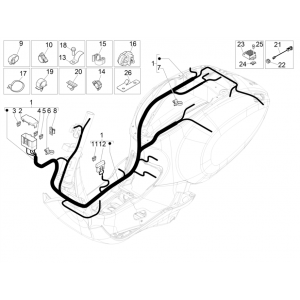Wiązka przewodów Vespa Sprint 4-suwowy 3-zaworowy (euro4 wtrysku IGET)