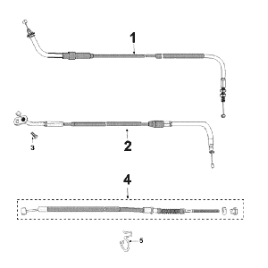 Kable Peugeot Kisbee pomarańczowe