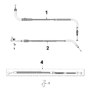 Kable Peugeot Speedfight 3 4-suwowy Czarny