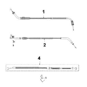 Kable Peugeot Speedfight 3 AC Czarny