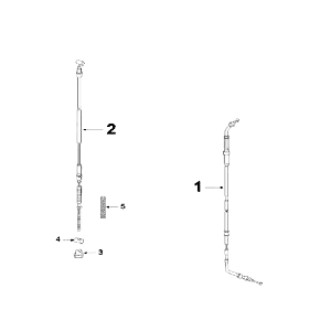 Kable Peugeot V-clic Czerwony