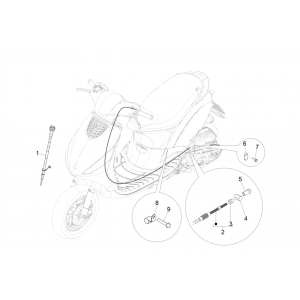 Kable Piaggo Zip 4-suwowy (wtrysk euro4 IGET)