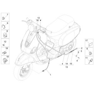 Przewody Vespa Lx 45km 4-suwowy 4-zawór