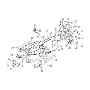 Okapy tylne Kymco Dink LC 2-suwowy srebrny