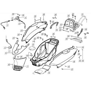 Części pokrywy tylnej Kymco Grand Dink 250cc