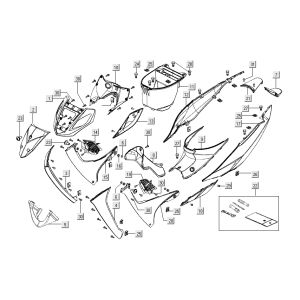 Cape parts Kymco Nexxon 4-suwowy ciemnoszary