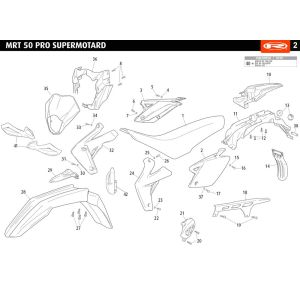 Okapy Rieju MRT SM czarny klej 2010 2-suwowy