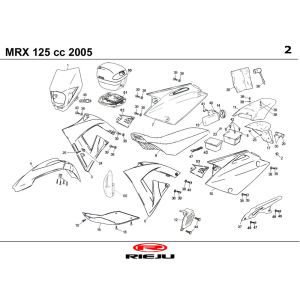 Okapy Rieju MRX 125 niebieski 2005 4-suwowy