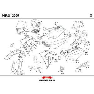 Okapy Rieju MRX P-up czarny 2008 2-suwowy