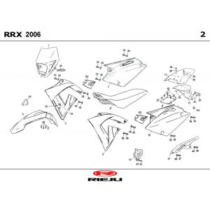 Okapy Rieju RRX pomarańczowy 2008 2-suwowy
