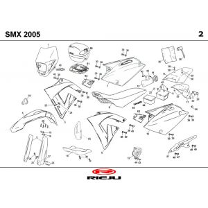 Okapy Rieju SMX niebieskie 2004 2-suwowe