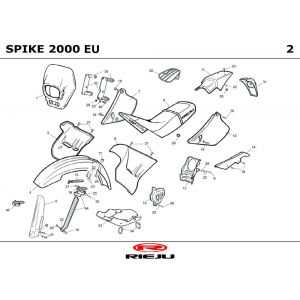Okapy Rieju Spike niebieskie 2001 2-suwowe