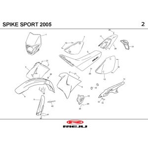 Okapy Rieju Spike czarny 2005 2-suwowy
