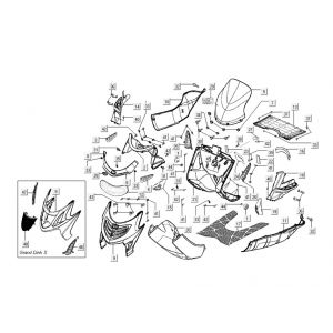 przednie środkowe czapki Kymco Grand Dink 2-suwowe Tytan