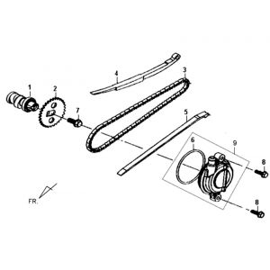 Prowadnica łańcucha Sym Fiddle II (BK-7C) żelazo szary