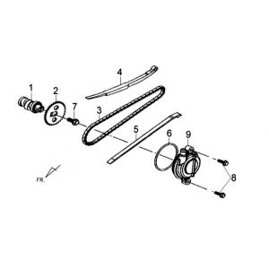 Prowadnica łańcucha Napinacz łańcucha Sym Tonik (WH8018P) biały