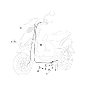 Przewód hamulcowy Kilometr Piaggio Zip 2000 4-suwowy AC