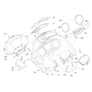 Drogomierz Piaggio MP3 300 ie E4 LT BUSINESS - SPORT NOABS-ABS 2016 - 2018 (EMEA)