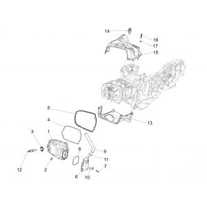 Vespa Sprint 125 4T 3V IE ABS E5 2021 pokrywa zaworu (EMEA)