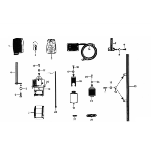 Wskaźniki - Akumulator - Regulator napięcia Zundapp KS 50 530-010, 011, 500