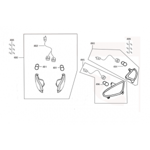 Kierunkowskazy Edwards Maple V50-2 125cc matowe czarne