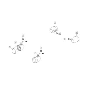 Światła kierunkowskazów Kymco Agility 10' 4-suwowe ciemnoszare