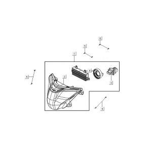 Lampka Przednie Kymco People S 50i E4 Mat Brazowa