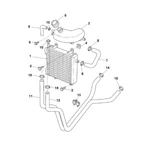 Układ chłodzenia Yamaha Aerox 2-suwowy