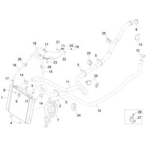 Piaggio MP3 300 ie E4 LT BUSINESS system chłodzenia - SPORT NOABS-ABS 2016 - 2018 (EMEA)