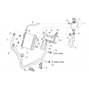 Układ chłodzenia Aprilia SR 50 H2O ie+carb 2004-2009