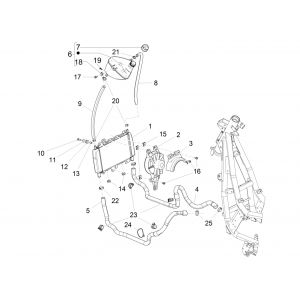 Piaggio Beverly 300 IE ABS E4 układ chłodzenia 2016 - 2020 (EMEA)