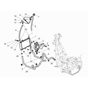 Układ chłodzenia Piaggio Beverly 350 E3 Sport Touring 2013-2014