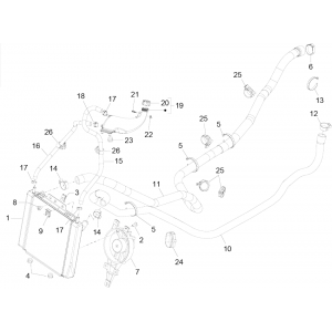 Piaggio MP3 350 Maxi sports E4 ABS 2018-2020 system chłodzenia (EMEA)