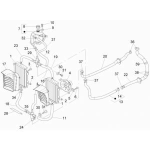 Układ chłodzenia Vespa GTS 250 ie 2005-2016 (bez ABS)