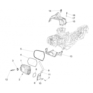 Pokrywa zaworu - Świeca zapłonowa Vespa Sprint 150 3V IE ABS Euro 3 2015