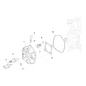 Głowica cylindra - Świeca zapłonowa Piaggio NRG Power 50 2-suwowa LC Euro 4
