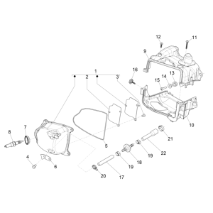 Czterosuwowa osłona głowy Piaggio Liberty 50 (IGET Euro 5)