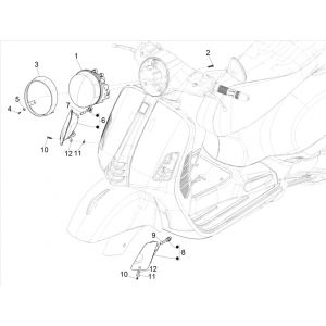 Kierunkowskazy - reflektor Vespa GTS 300 HPE 4T 4V IE ABS E4 2019 (EMEA)