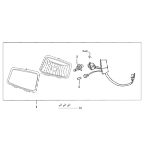 Lampa przedni AGM VX50s pomarańczowa