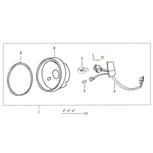 Lampa przedni Benda Benson 125cc srebrna