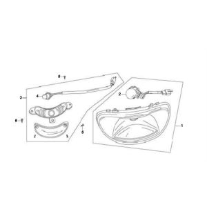 Lampa przednia Berini Speedy 4-suwowa