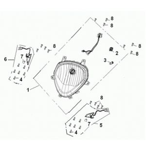 Lampa przednia Generic Roc silver 2010 2-suw